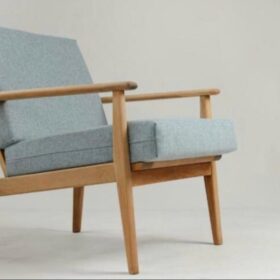 Danish Design armchair with Designertex Heather wool felt