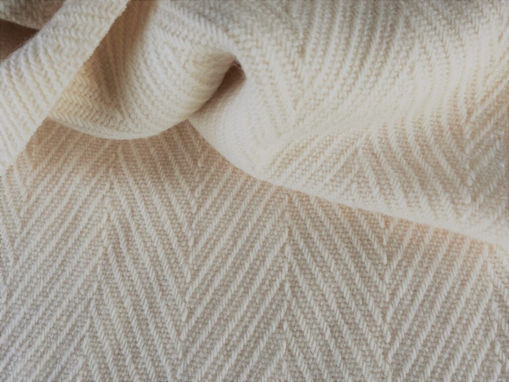 herringbone cream white
