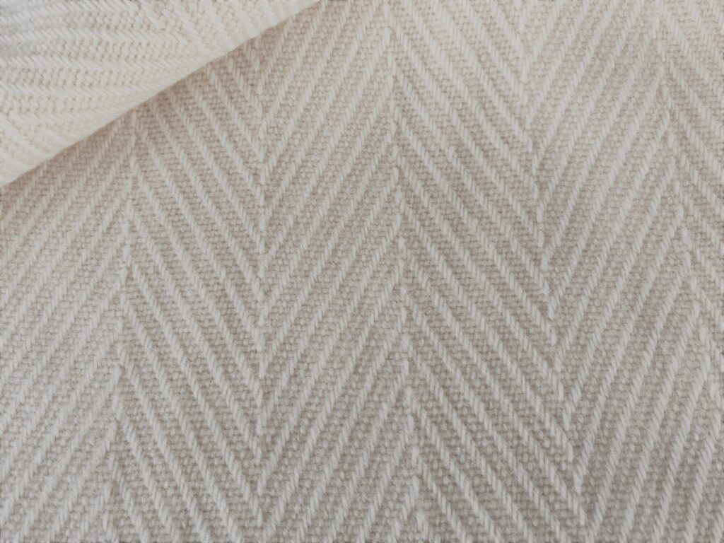 herringbone cream white