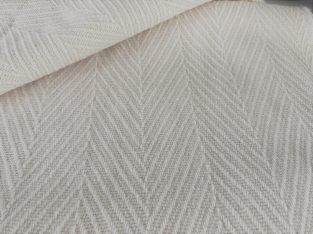 herringbone cream white