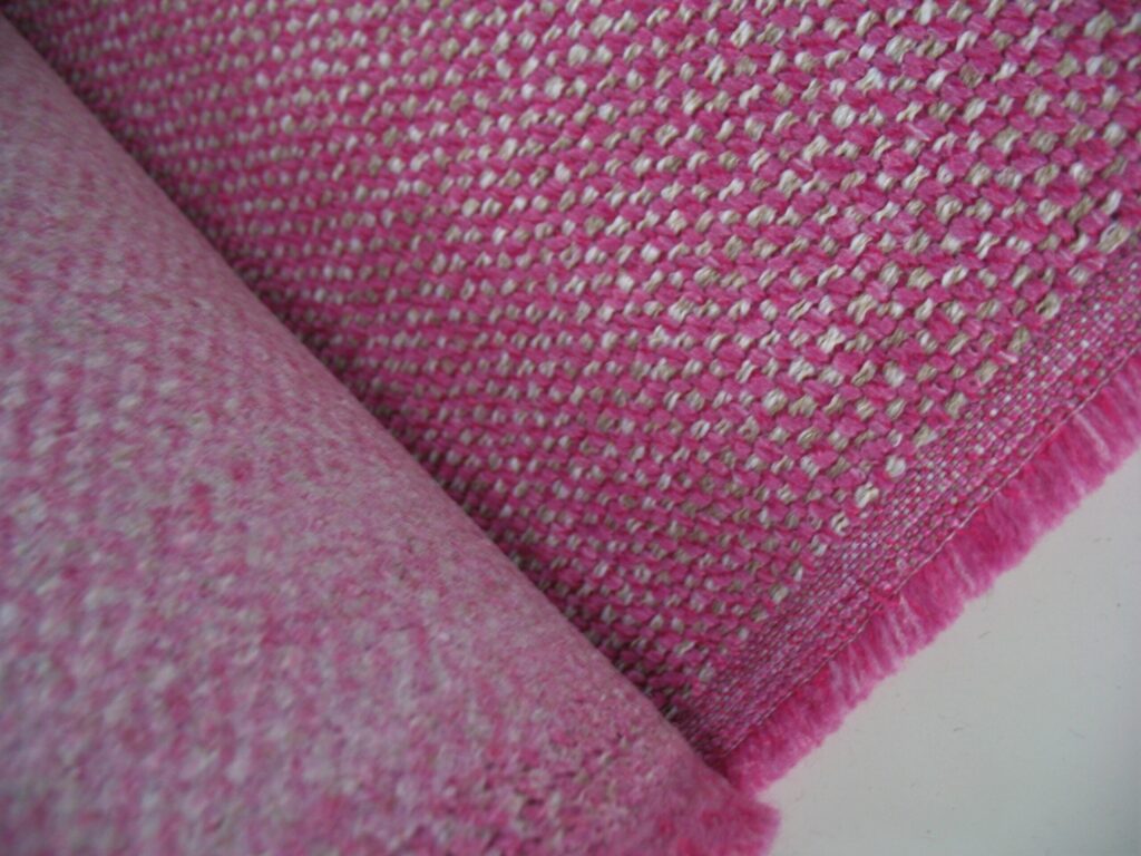 Upholstery fabric pink cream grey