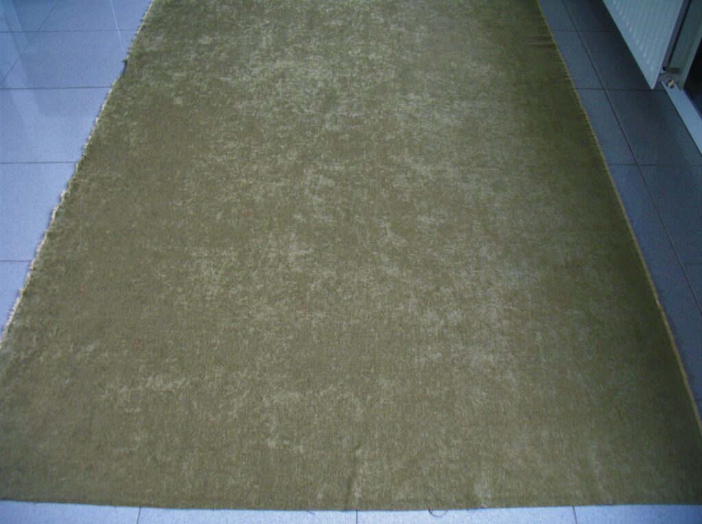 Olive green velvet upholstery fabric