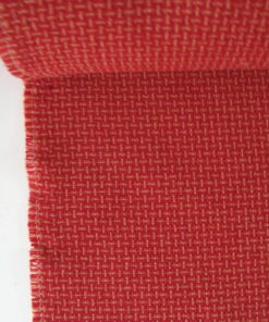 Red orange patterned upholstery fabric
