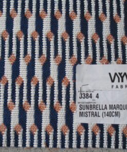 Vyva Fabrics Sunbrella Marquetry Mistral J384 orange, royal blue, white
