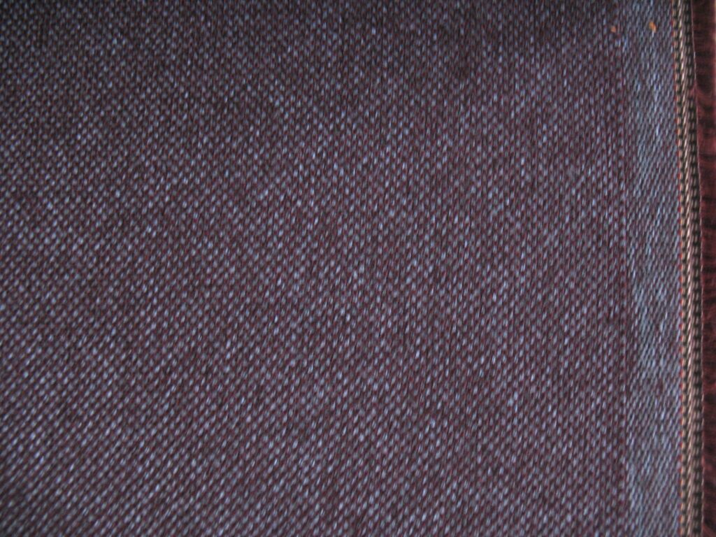 Aubergine and light blue upholstery fabric