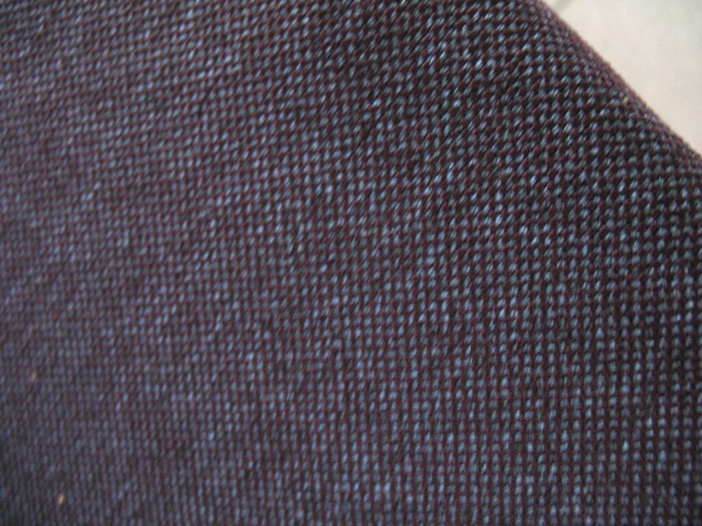 Aubergine and light blue upholstery fabric