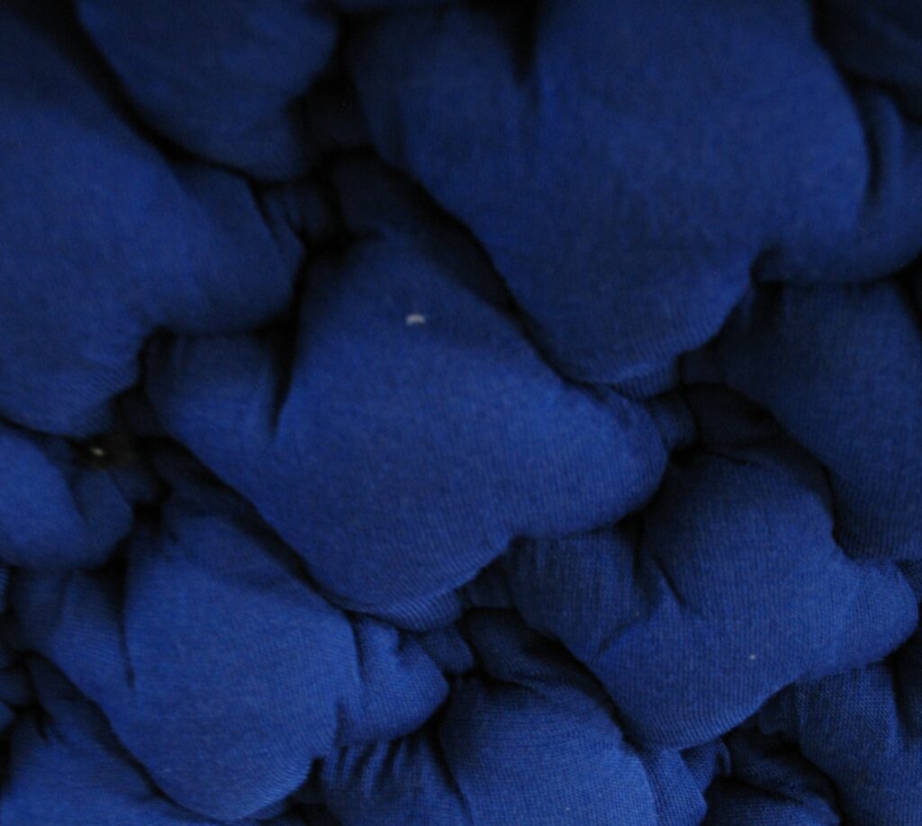 Kvadrat Febrik Pied de Poule Royal 1772 cobalt blue