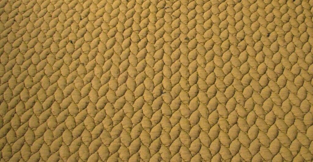 Kvadrat Febrik Big Braid Honey-Walnut ochre yellow brown-grey