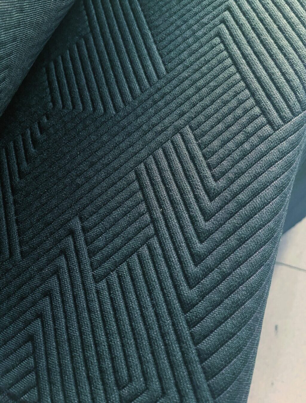 Kvadrat Febrik Mizmaze Sage blue, petrol blue