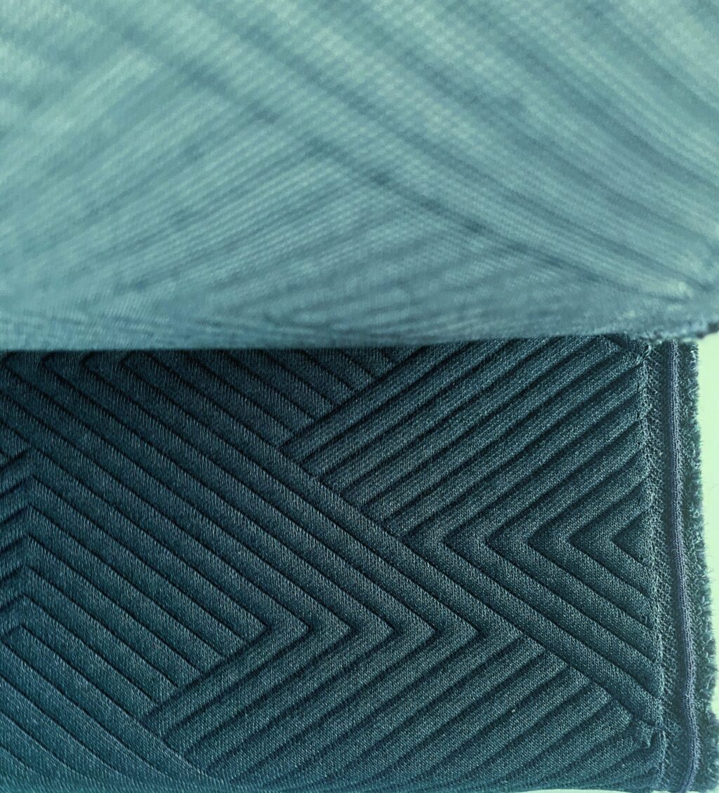 Kvadrat Febrik Mizmaze Sage blue, petrol blue