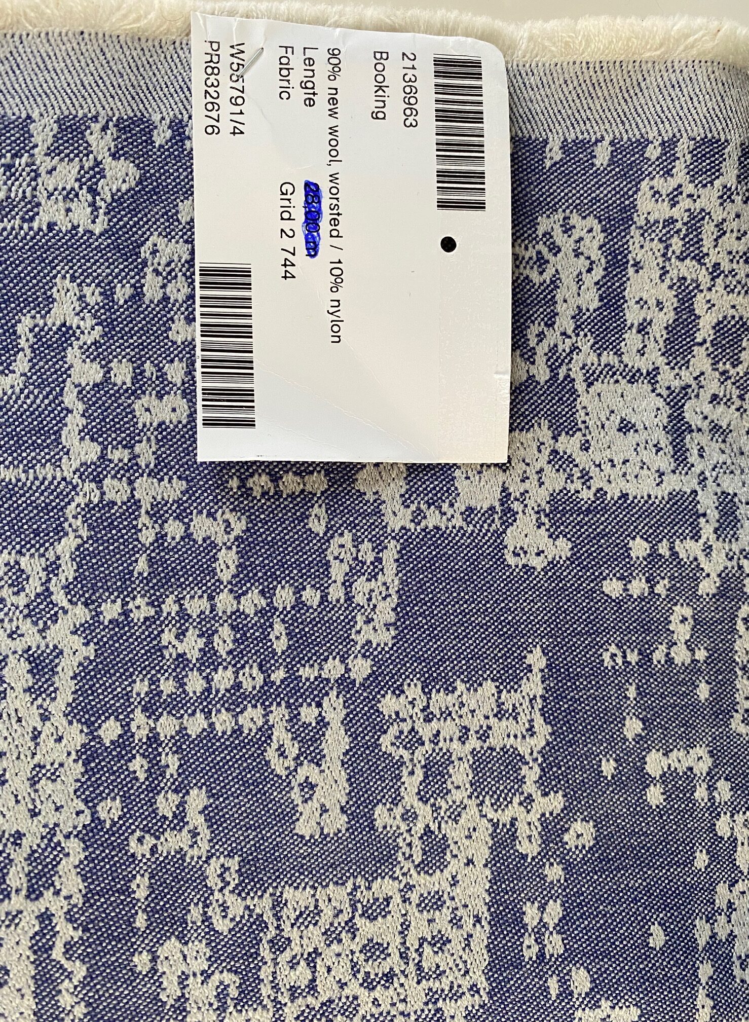 Kvadrat Grid 2 744 blue cream