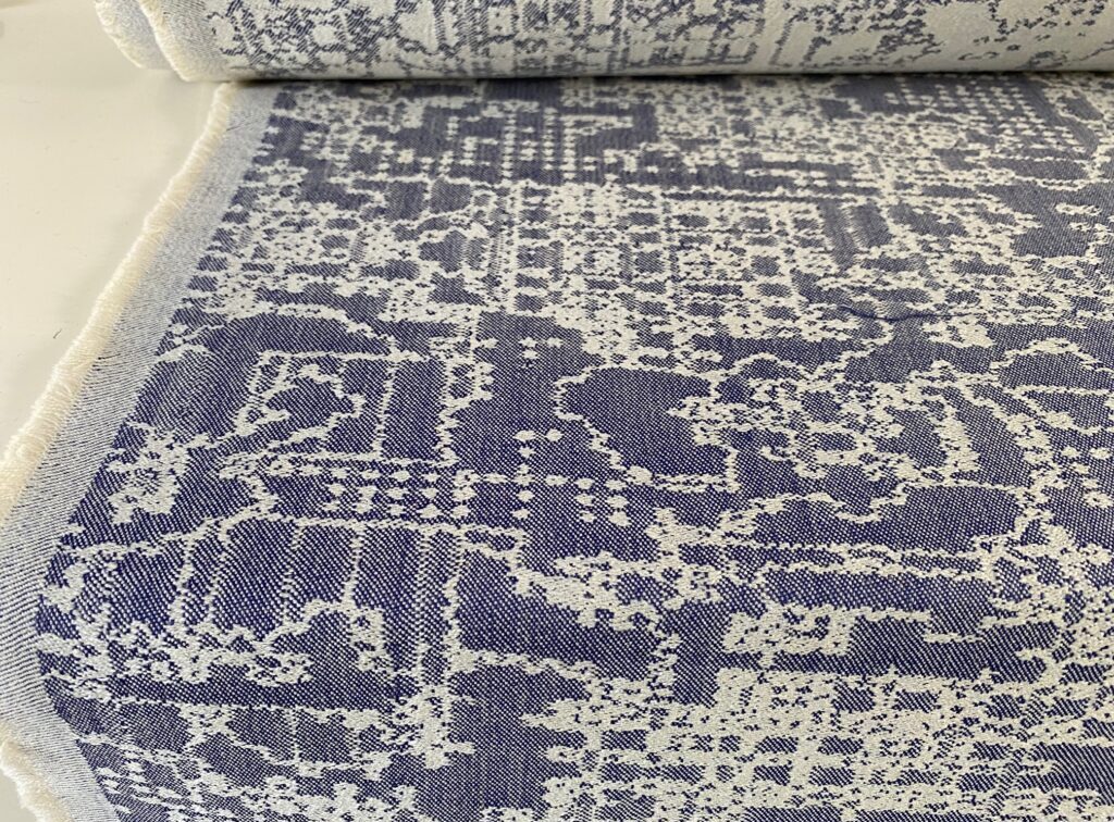 Kvadrat Grid 2 744 blue cream