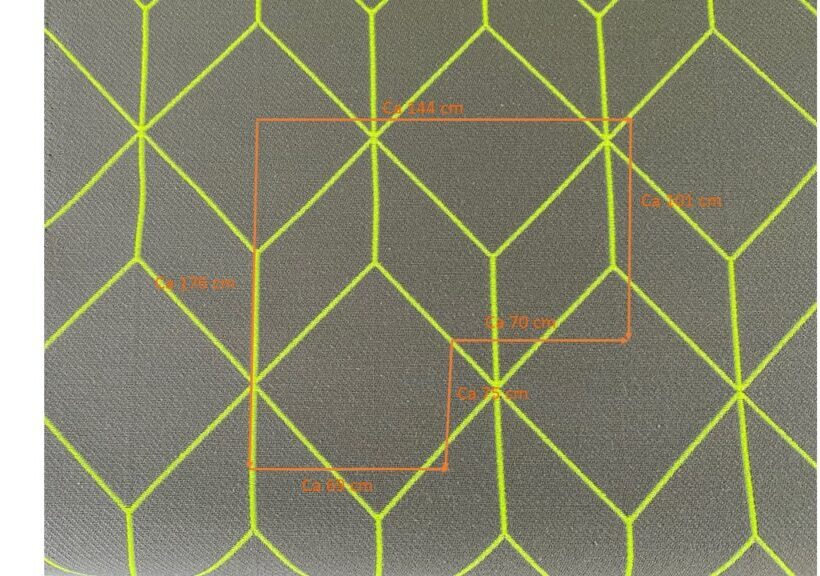 Kvadrat Bright Cube Glo 0004 neon yellow grey coupon A