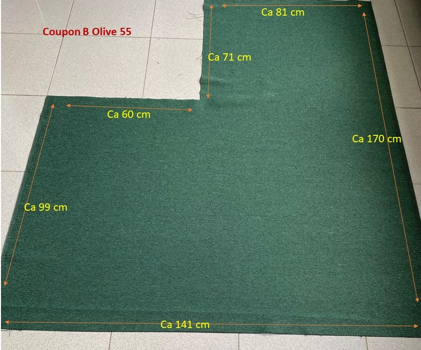 De Ploeg Olive 55 green brown grey coupon B