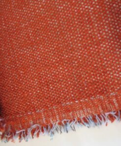 Aristide upholstery fabric: dark orange, cream and grey