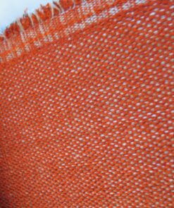 Aristide upholstery fabric: dark orange, cream and grey