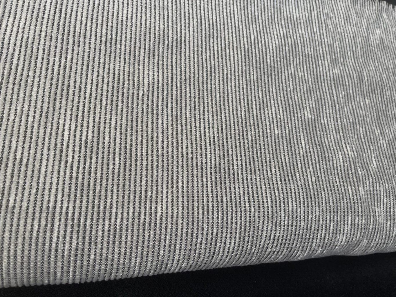 Kinnasand Cord curtain fabric, light grey and black