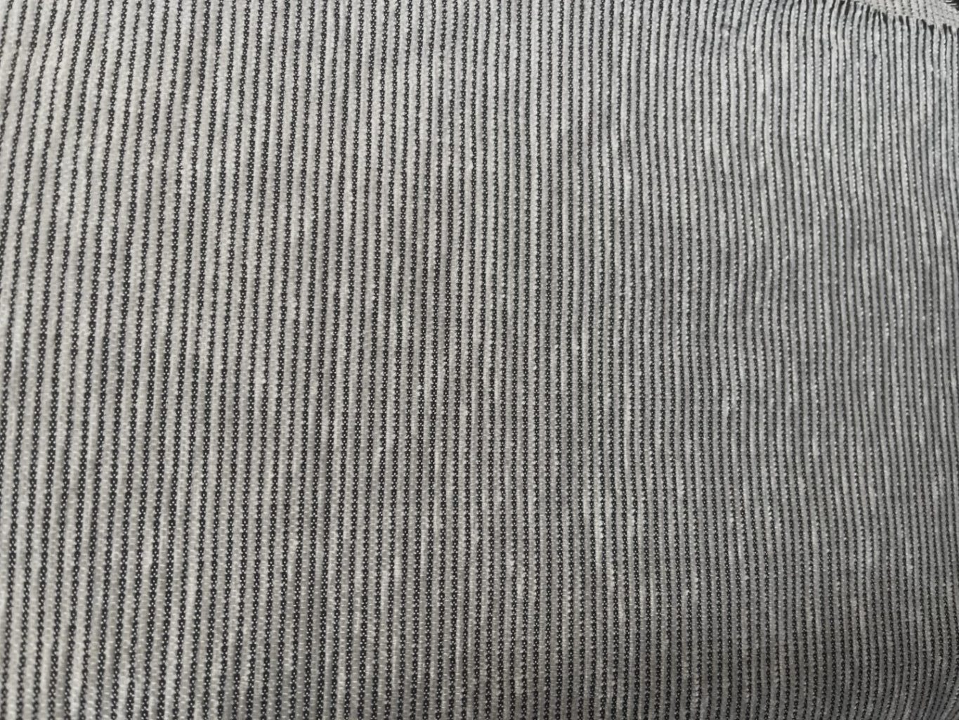 Kinnasand Cord curtain fabric, light grey and black