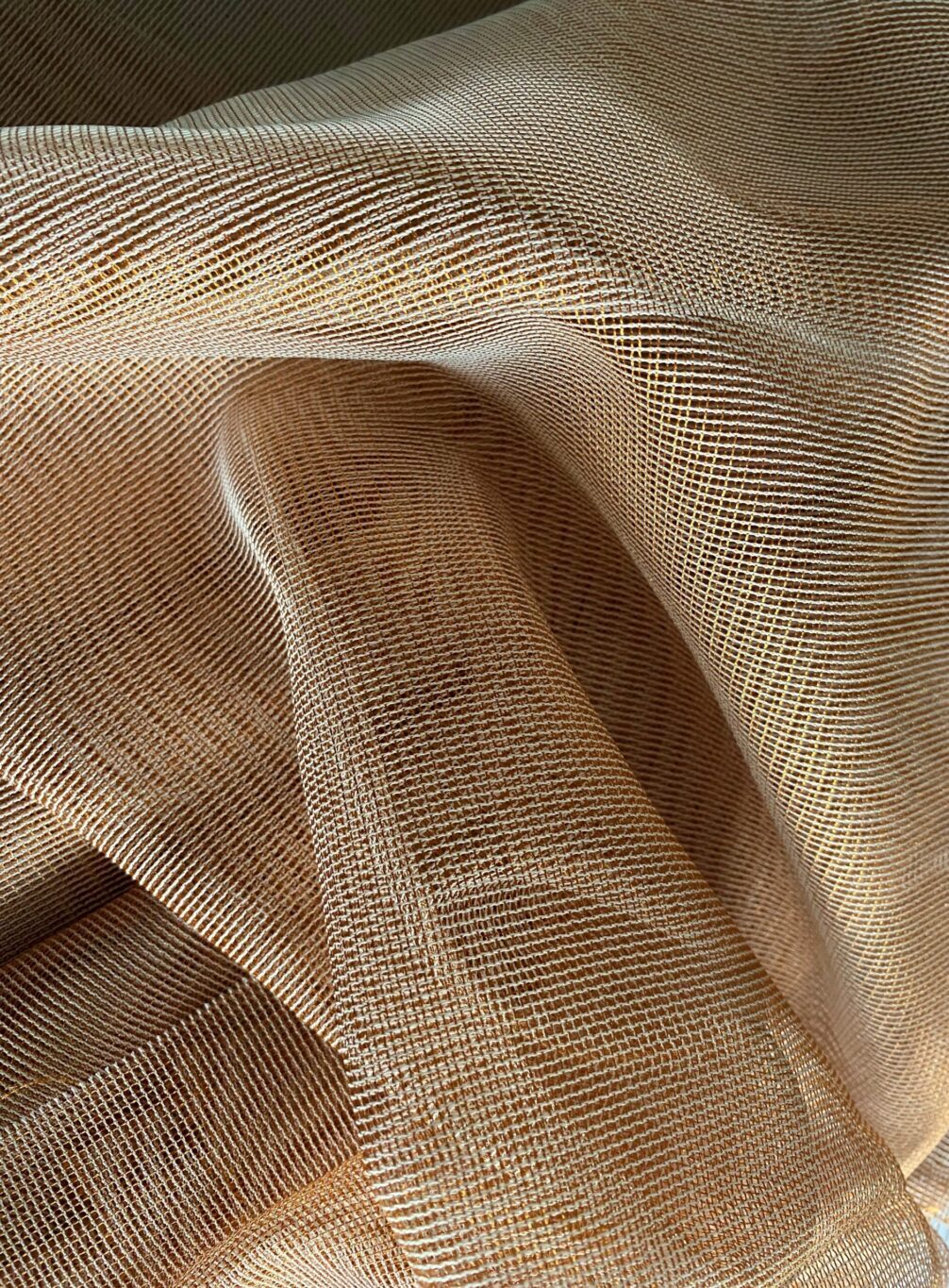 Kvadrat Zulu 2 602 window-dressing fabric apricot orange grey