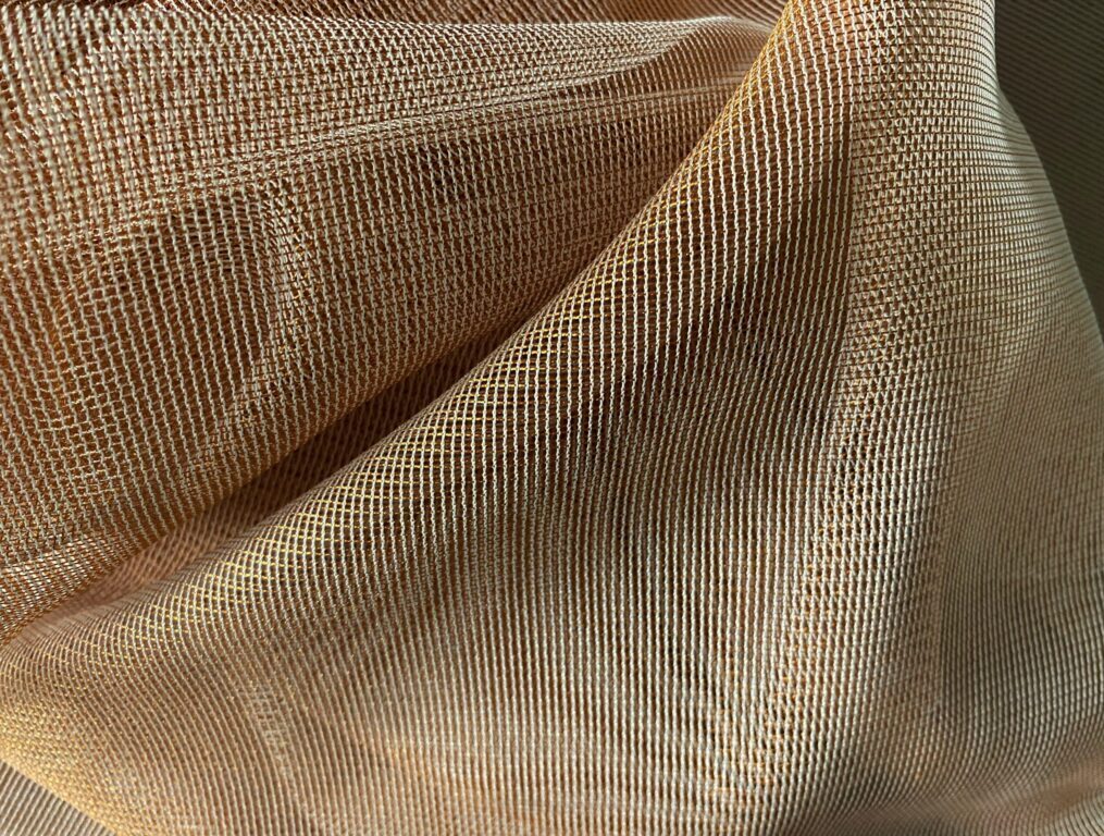 Kvadrat Zulu 2 602 window-dressing fabric apricot orange grey