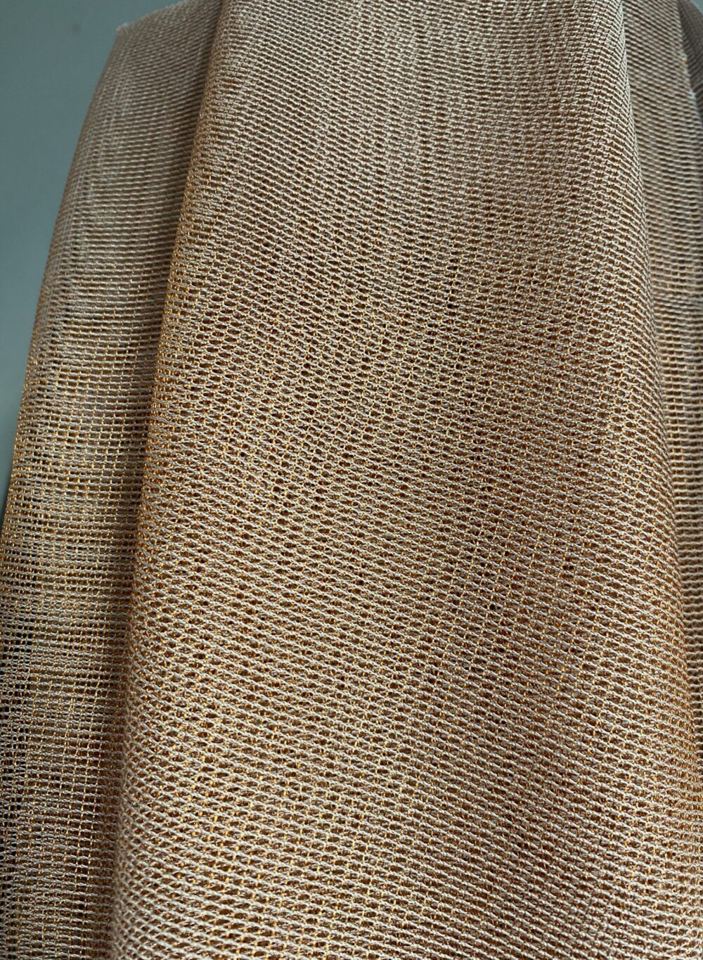 Kvadrat Zulu 2 602 window-dressing fabric apricot orange grey