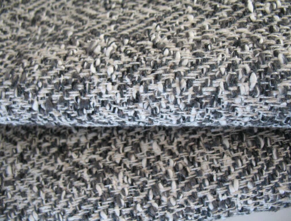 Cream grey bouclé upholstery fabric