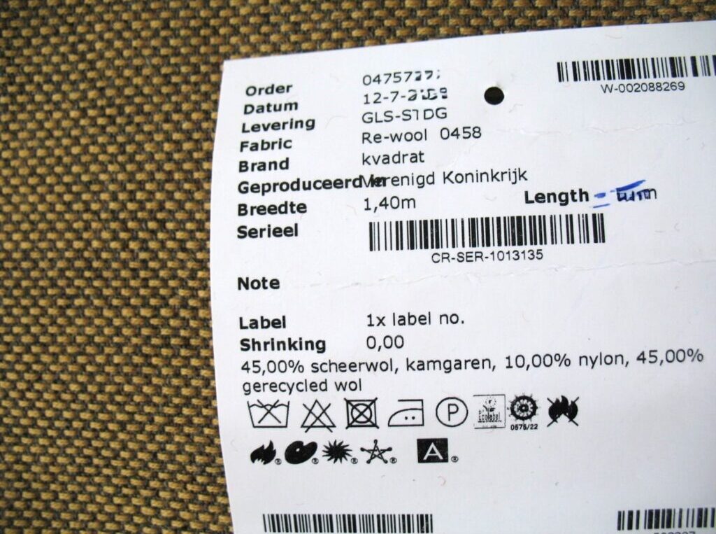Kvadrat Re-wool 0458 ochre yellow grey