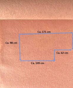 Gabriel Soul 64085 Light Red pink wool felt remnant A
