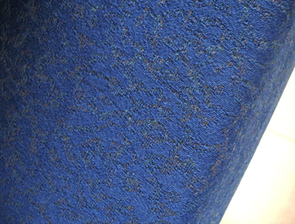 Blue green orangey-red pattern