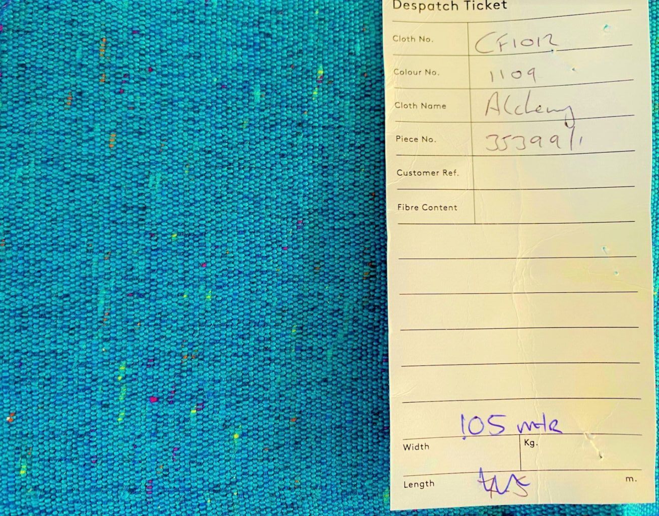 Bute Fabrics Alchemy 1109 Hawaiian turquoise blue colour accents