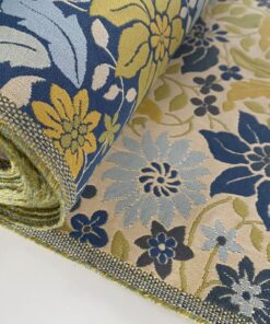 Floral pattern green yellow blue vanilla