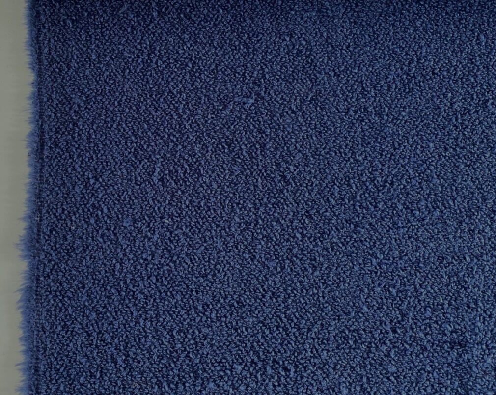 Lilac and blue bouclé upholstery fabric