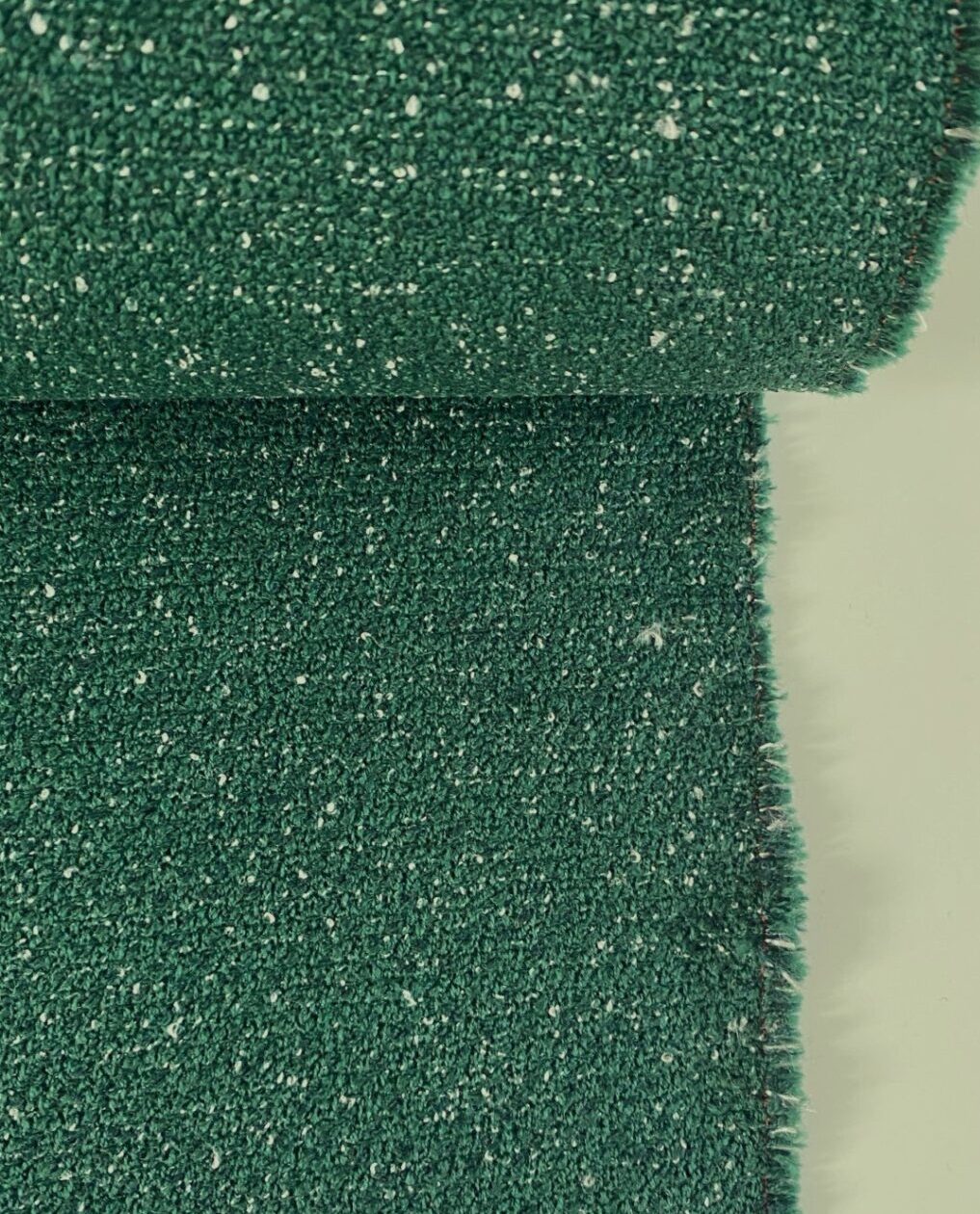 Green and white upholstery fabric