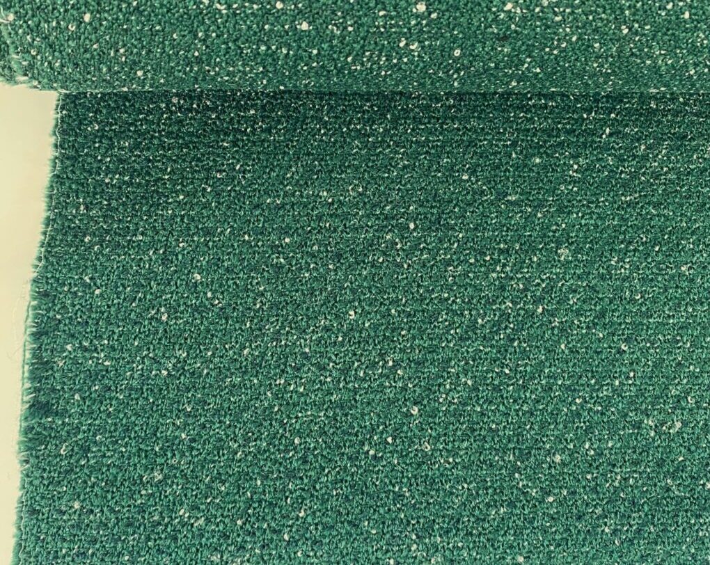 Green and white upholstery fabric
