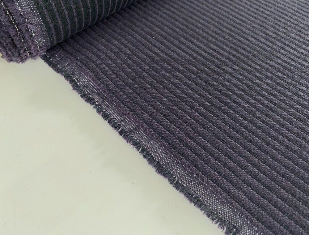 Torri Lana purple and black ribbed texture