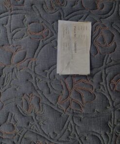 Kvadrat Febrik Rose 433 Petrol blue-grey with flowers