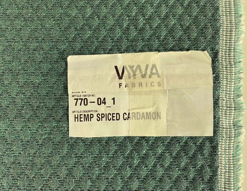 Vyva Fabrics Hemp Spiced Cardamom green-grey