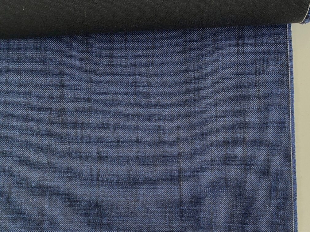 Purple-blue black upholstery fabric