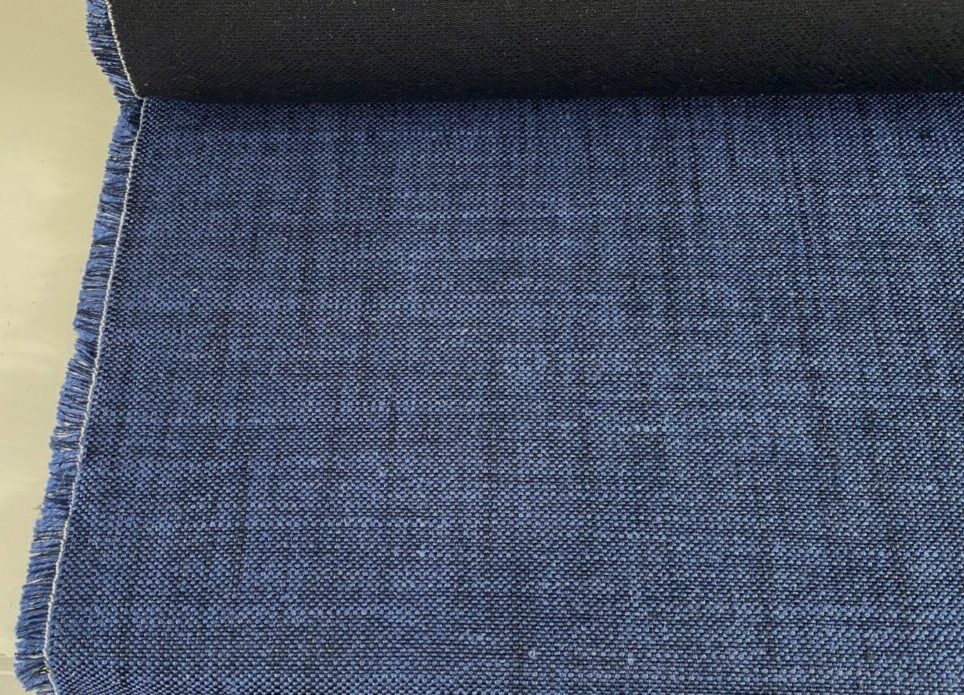 Purple-blue black upholstery fabric