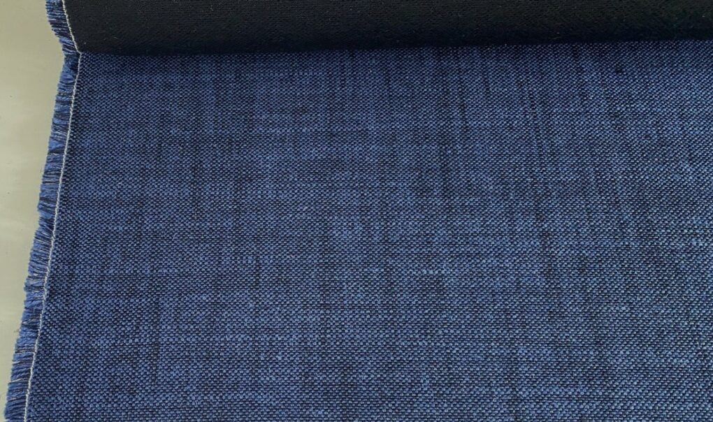 Purple-blue black upholstery fabric