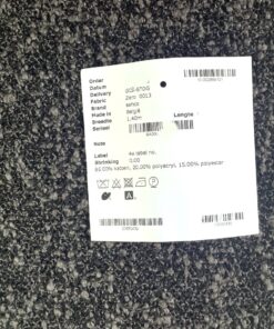 Kvadrat Sahco Zero 013 black and grey bouclé remnant