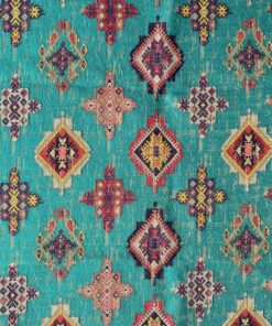 Clarke & Clarke Konya Aqua blue green pink yellow