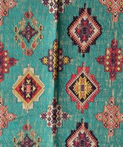 Clarke & Clarke Konya Aqua blue green pink yellow