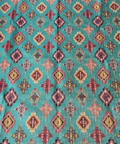 Clarke & Clarke Konya Aqua blue green pink yellow