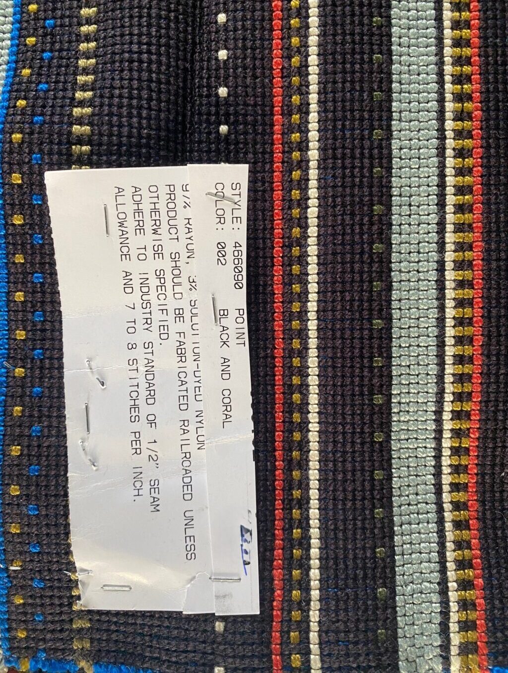 Maharam Point 002 Black and Coral Paul Smith