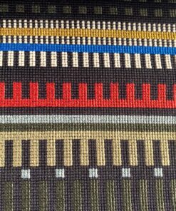 Maharam Point 004 Black and Cobalt black blue