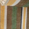 Retro upholstery fabric with stripes in green, yellow, brown and cream