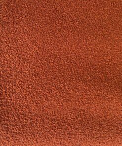Bouclé upholstery burnt orange brown orange
