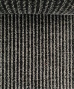 Upholstery fabric black grey vertical stripe wool