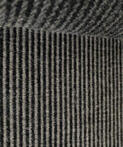 Upholstery fabric black grey vertical stripe wool